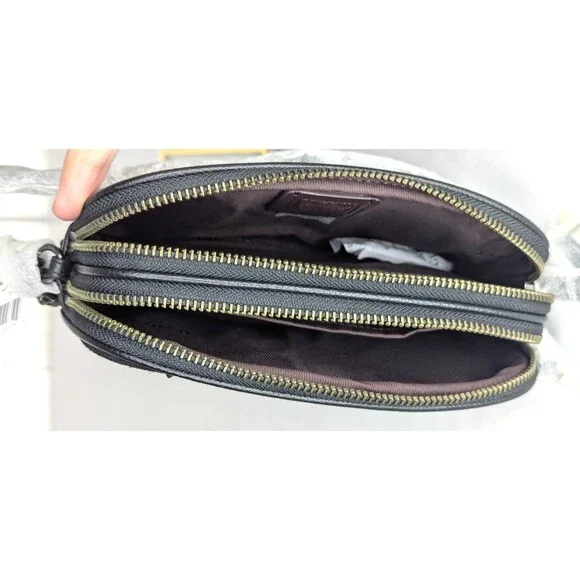 COACH Prairie Rivets Crossbody - Black Suede with Leather Patches 24309 NWT - Picture 5 of 9